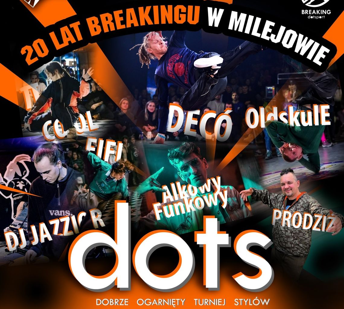 LKS Breaking Dotsport przyjmuje zgłoszenia do zmagań, których celem jest popularyzacja kultury hip-hopu oraz uczczenie 20-letniej historii tańca.