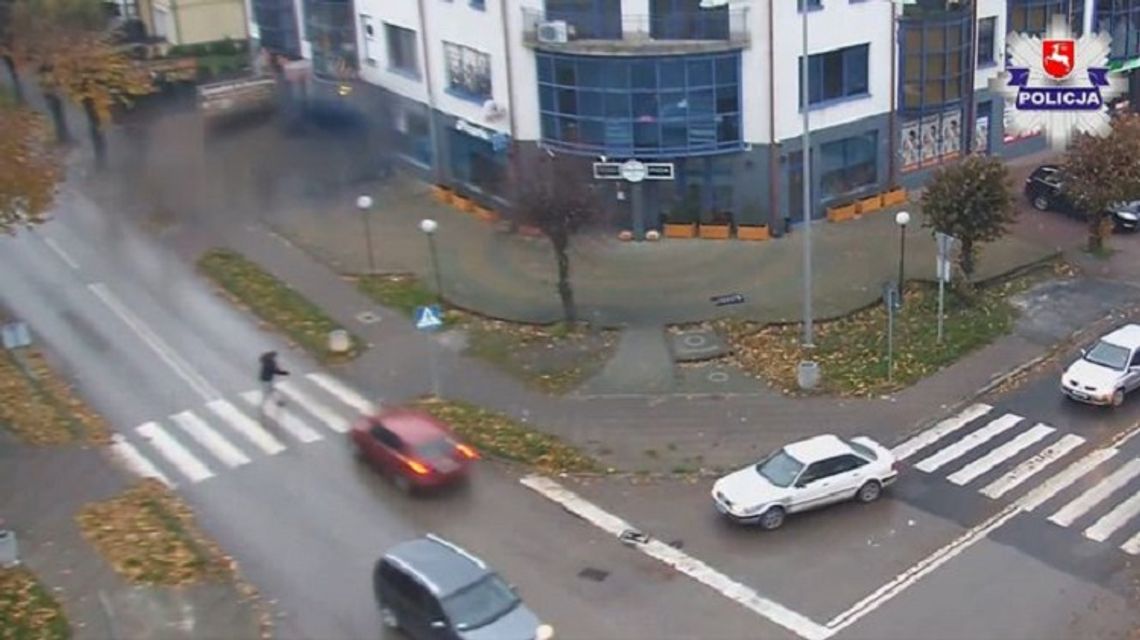 Tomaszów Lub.: Potrącił pieszego na przejściu. Nagrała to kamera [VIDEO]