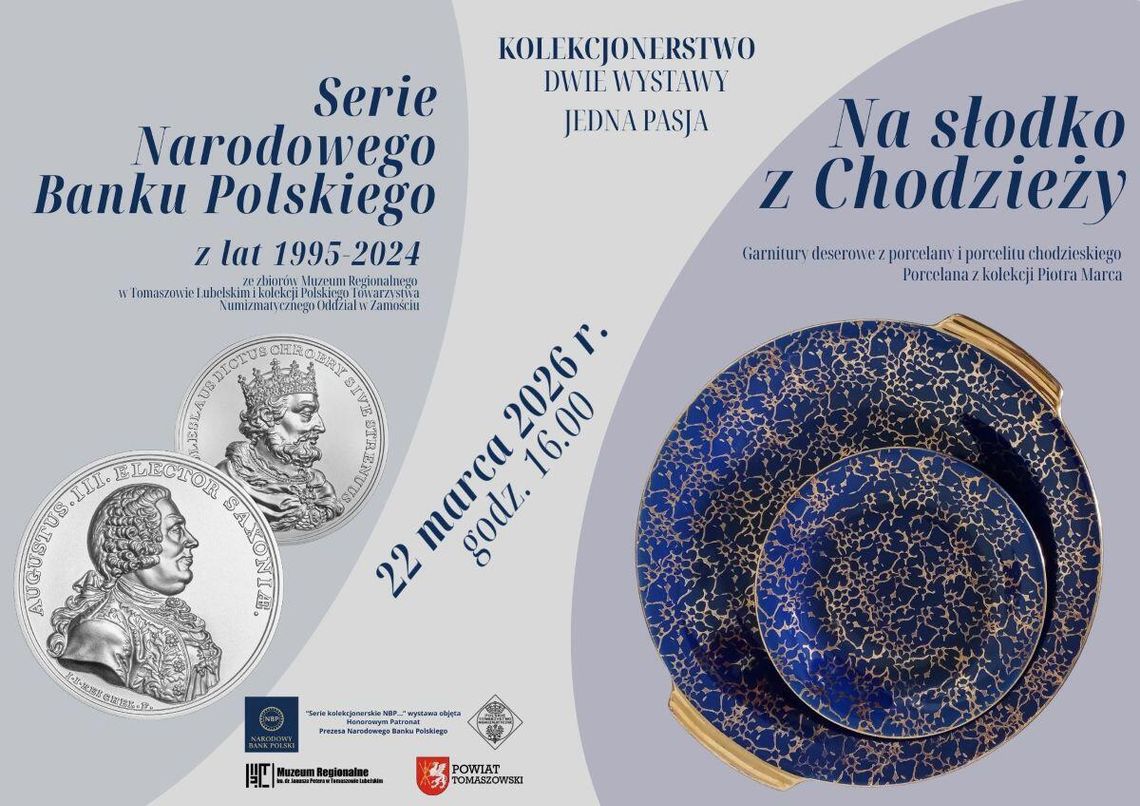 Muzeum Regionalne im. dr. Janusza Petera w Tomaszowie Lubelskim zaprasza na otwarcie dwóch nowych wystaw poświęconych kolekcjonerstwu.