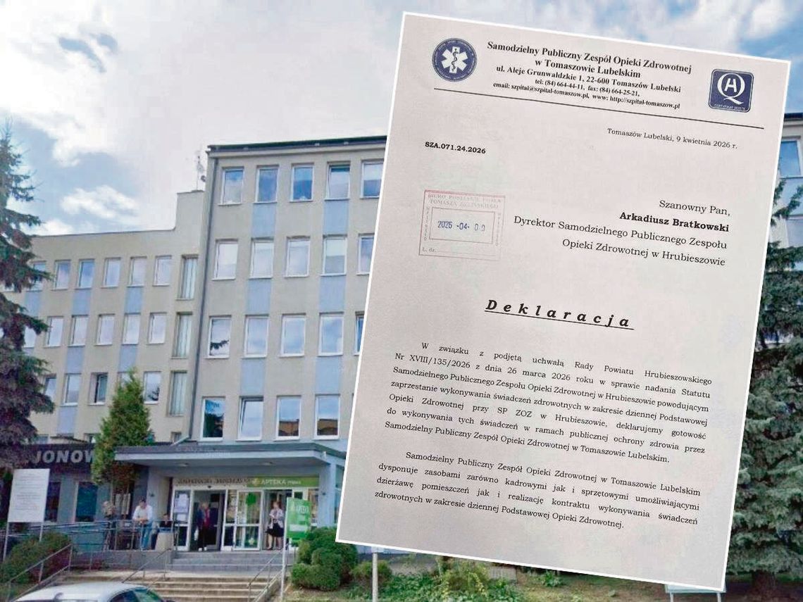 Dariusz Gałecki, występując już jako dyrektor SPZOZ w Tomaszowie Lubelskim, złożył oficjalną deklarację: Tomaszów jest gotowy przejąć hrubieszowskie POZ-ety.