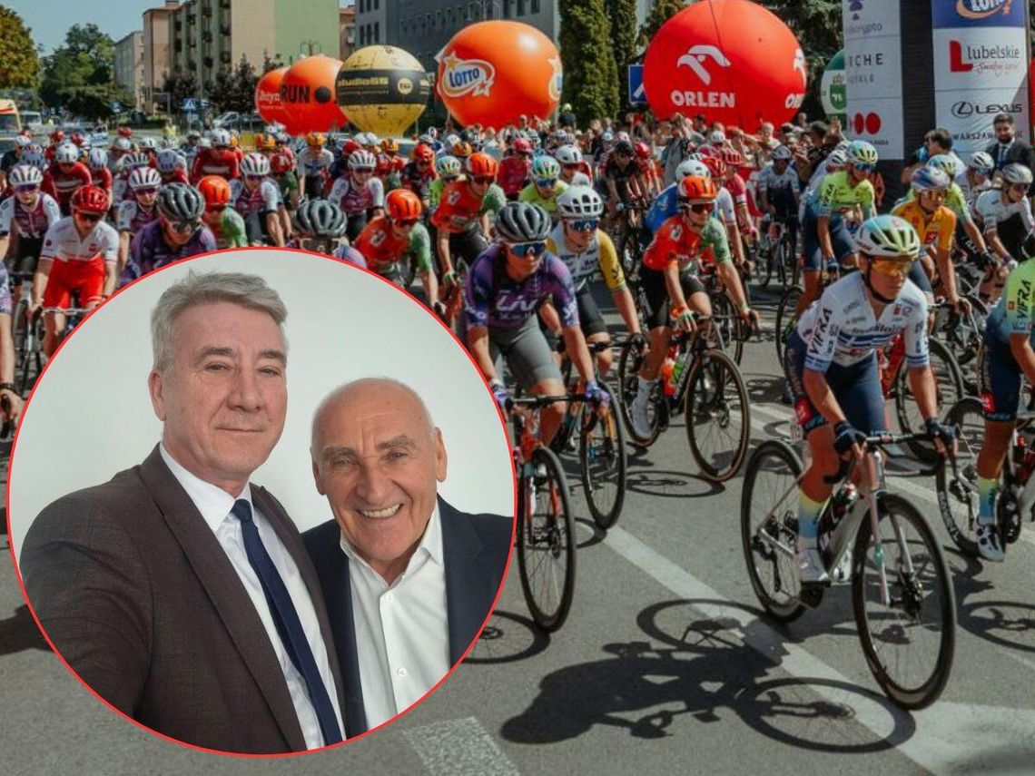 Wspaniałą dla Tomaszowa wiadomość ogłosił Czesław Lang, Czesław Lang, wybitny kolarz torowy i szosowy, organizator Tour de Pologne UCI World Tour. Na zdjęciu z burmistrzem miasta Wojciechem Żukowskim.