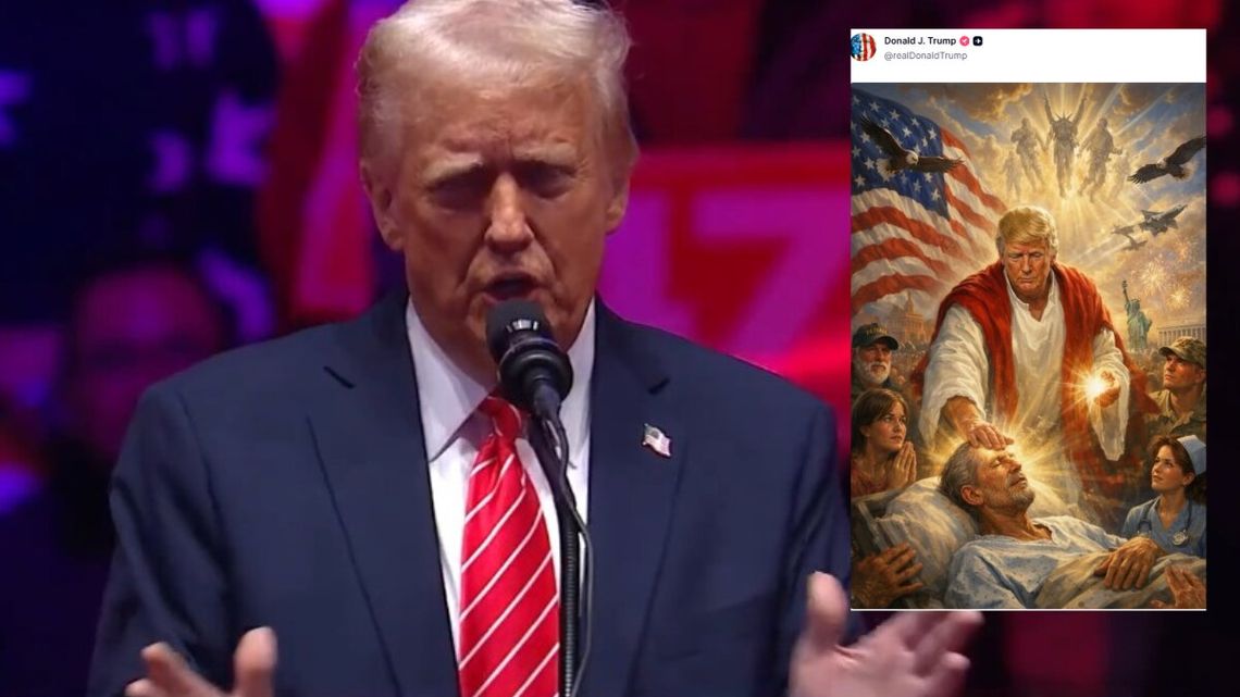 Trump zaatakował papieża. Skomentował to szef polskiego BBN Donald Trump zamieścił grafikę ze sobą w roli Jezusa uzdrawiającego chorego. I ostro zaatakował papieża. W Polsce odniósł się do tego Sławomir Cenckiewicz, szef BBN.