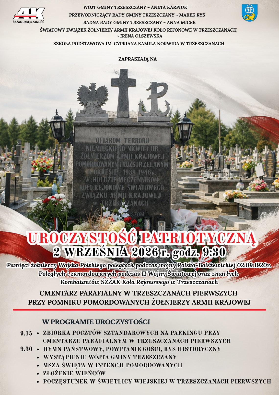 Trzeszczany pamiętają! 2 września uroczystości patriotyczne w hołdzie poległym Trzeszczany pamiętają! 2 września uroczystości patriotyczne w hołdzie poległym
