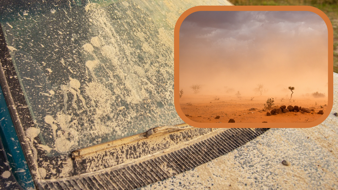 Nadciąga fala pyłu saharyjskiego, przenoszonego przez powietrze zwrotnikowe z północnej Afryki. To tzw. krwawy deszcz (nazwa pochodzi od czerwonego zabarwienia), który jest efektem burz piaskowych nad Saharą.