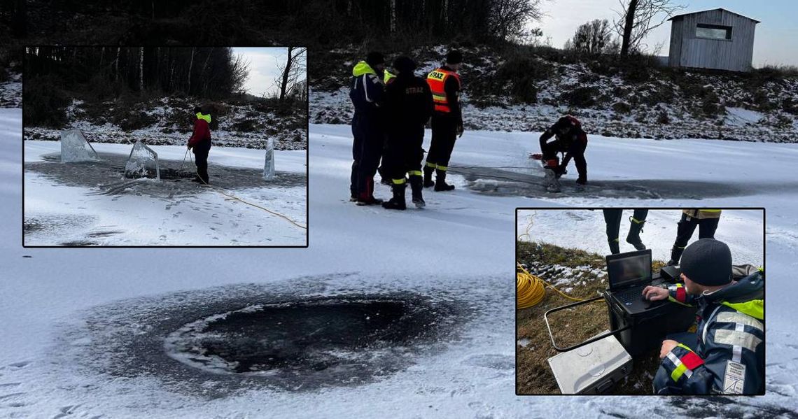 Lubelskie: W stawie w Wólce Orłowskiej szukano fragmentu rakiety Falcon 9 Muska [ZDJĘCIA]