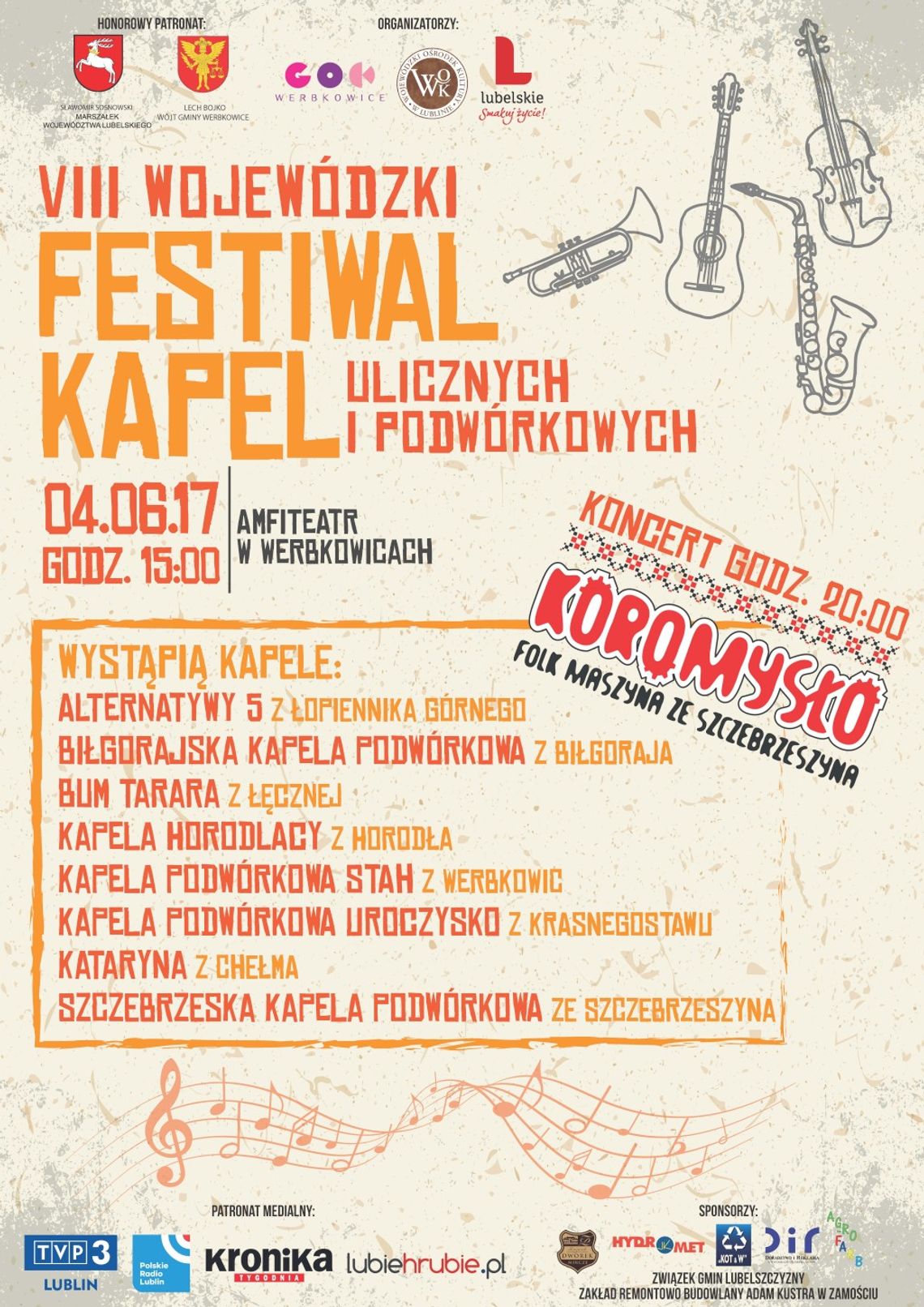 Werbkowice: Zagrają podwórkowe kapele. Zaproszenie na festiwal