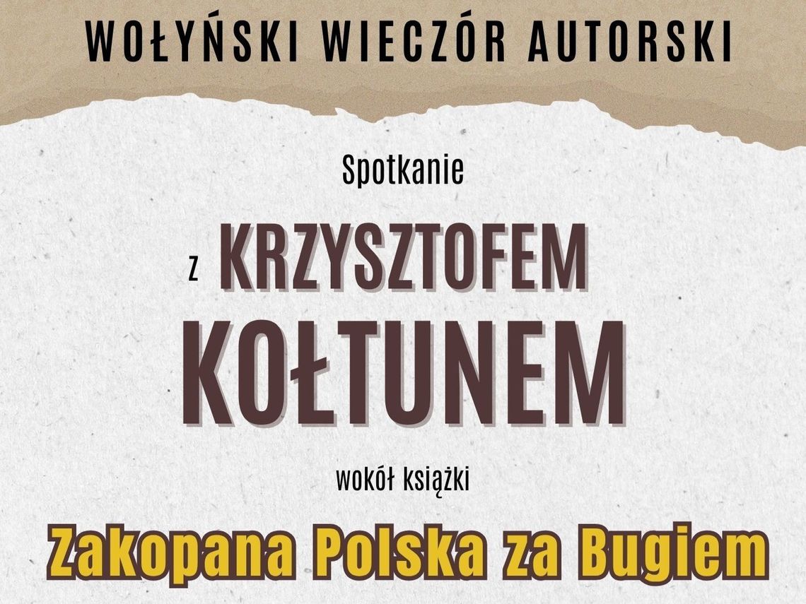 Książnica Zamojska zaprasza 9 grudnia na spotkanie z Krzysztofem Kołtunem wokół książki „Zakopana Polska za Bugiem”.