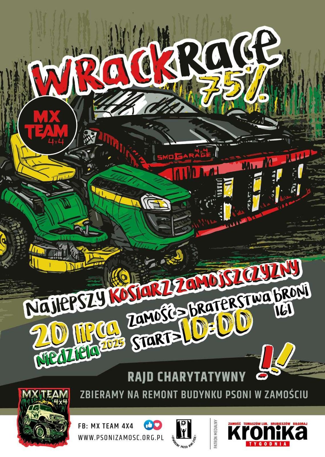 WrackRace 75% w Zamościu: kosiarki, wraki i wielkie serca!