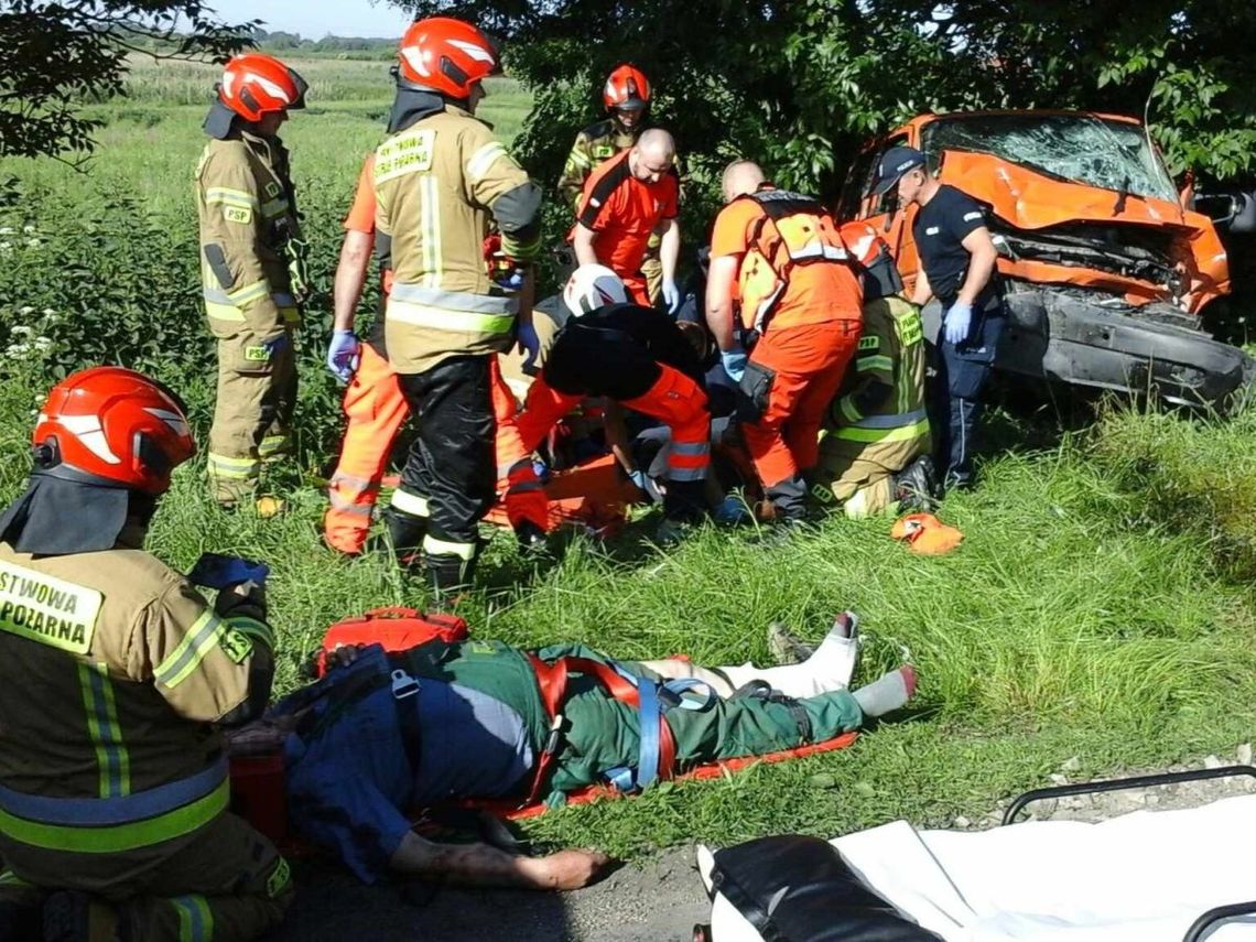 Wypadek w Hrubieszowie: Ciężarówka staranowała furgon. 5 osób rannych [ZDJĘCIA]