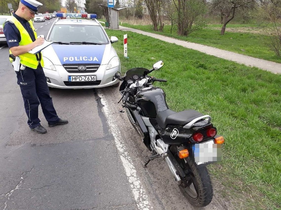 Wypadek w Łabuńkach Pierwszych. Motocykl przewrócił się, pasażerka w szpitalu