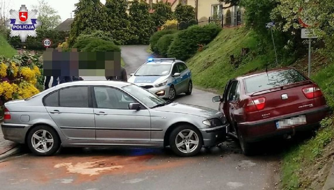 Wypadek w Tarnogrodzie. BMW wjechało w seata