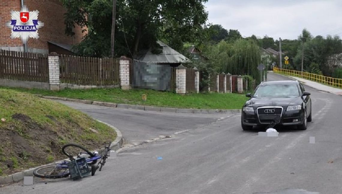 Wypadek w Tarnogrodzie. Kobieta wjechała rowerem prosto pod samochód (ZDJĘCIA)