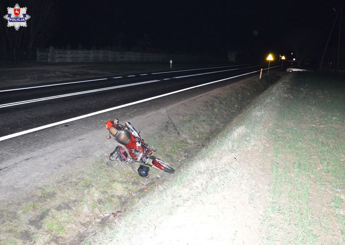 Wypadek w Wielączy. Pijany traktorzysta wjechał w motocyklistę