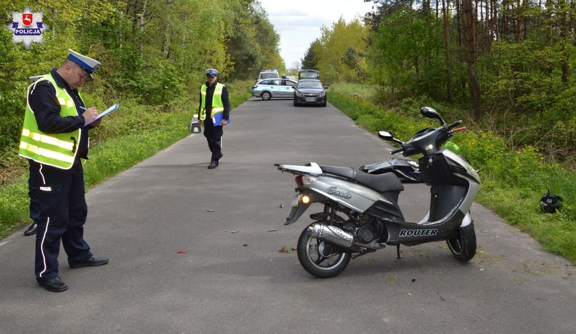 Wypadki motocyklistów. 81-latek zmarł, 25-latek trafił do szpitala