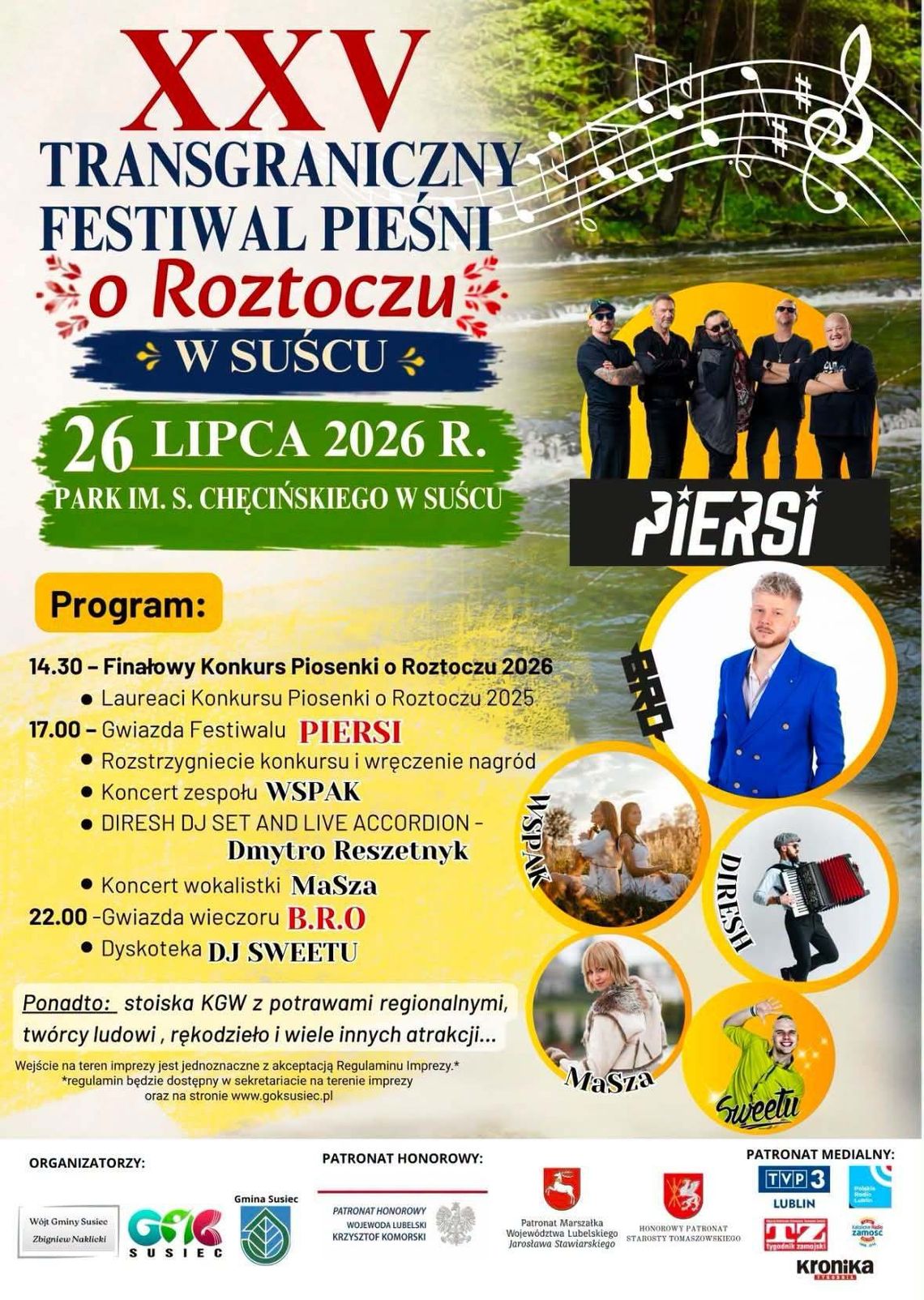 XXV Transgraniczny Festiwal Pieśni o Roztoczu już 26 lipca.