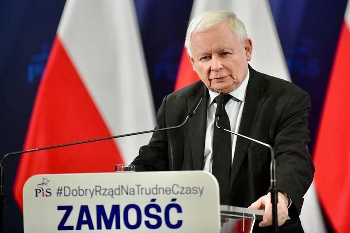 Jarosław Kaczyński był w Zamościu. Przestrzegał przed "niemiecką formacją"