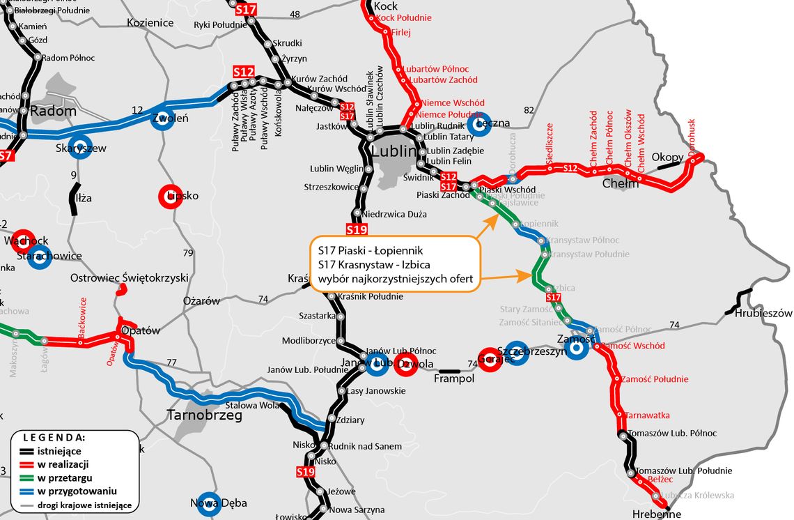 Droga ekspresowa między Piaskami a Hrebennem (ok. 125 km) będzie realizowana w formule Projektuj i buduj.