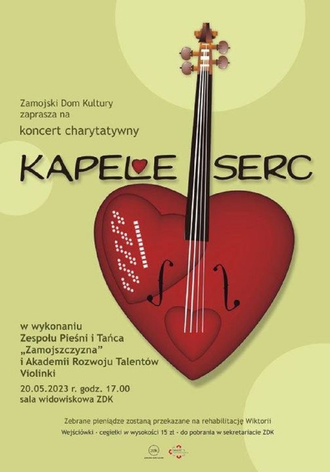 Zamość: Koncert Kapele Serc dla chorej Wiktorii. Kup cegiełkę