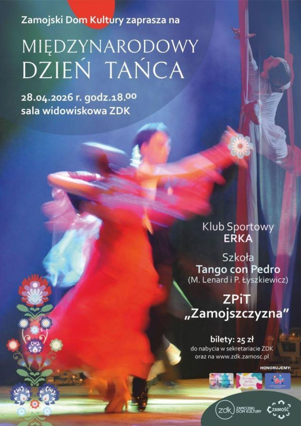 Zamojski Dom Kultury organizuje koncert z okazji Międzynarodowego Dnia Tańca.