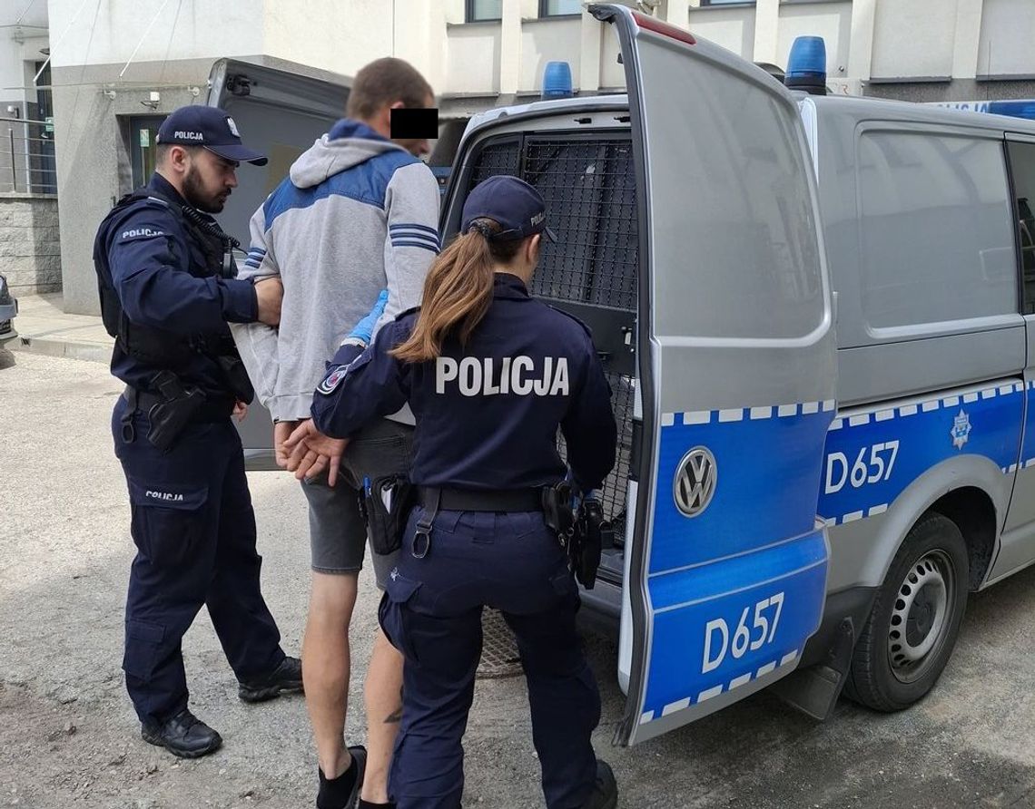 38-latek za kratkami spędzi najbliższych 6 lat i 2 miesiące. Fot. KMP Zamość