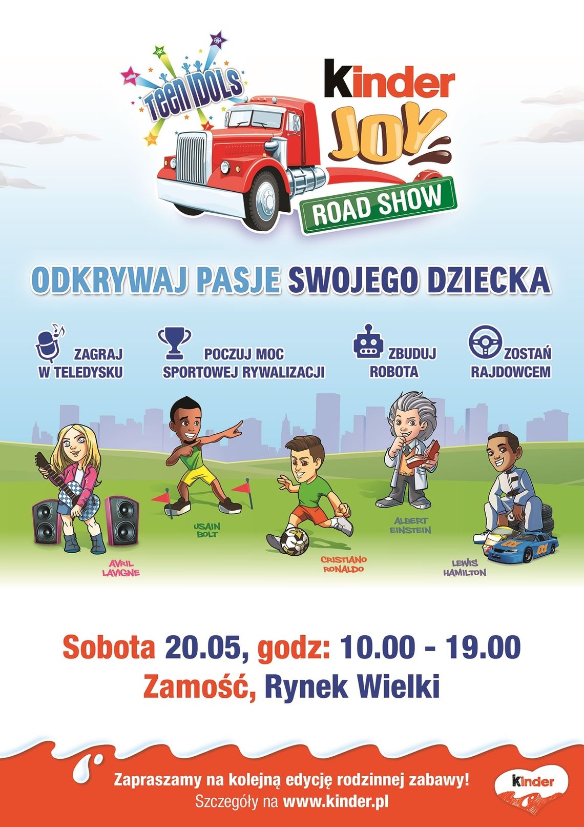 Zamość: Moc atrakcji dla dzieciaków. Kinder Joy Road Show 2017 na Rynku Wielkim już w sobotę