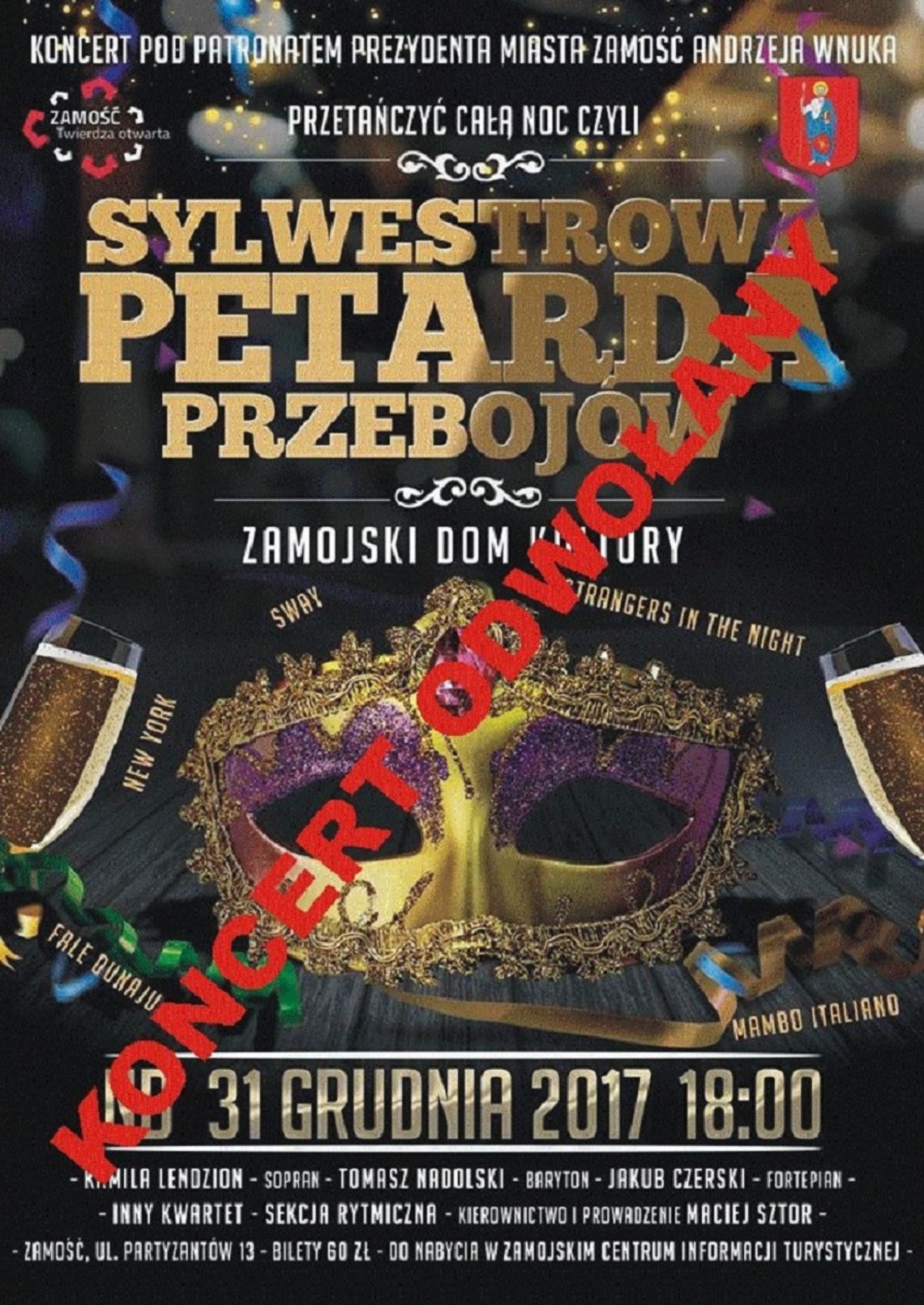 Zamość: Nie było chętnych na muzyczną zabawę. Koncert w ZDK odwołany