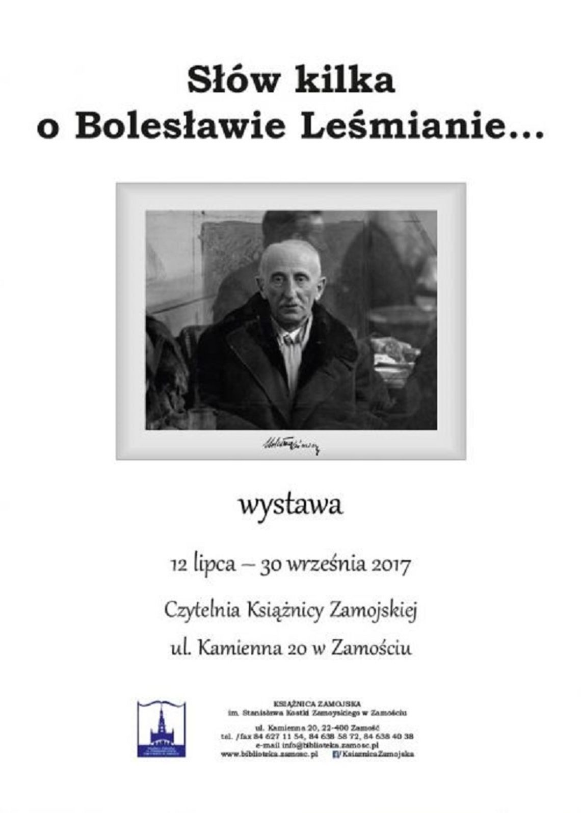 Zamość: Nowa wystawa w bibliotece - Słów kilka o Leśmianie