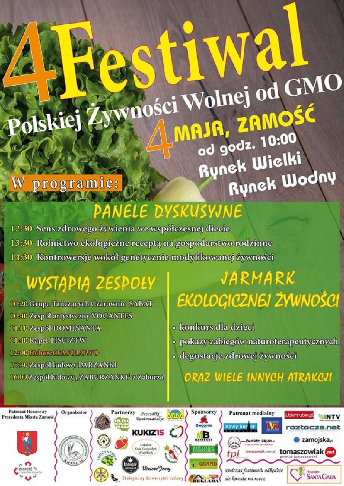 Zamość: Odżywiaj się zdrowo. Festiwal Polskiej Żywności Wolnej od GMO