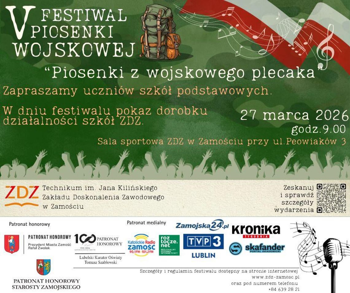 Zamość: Piosenka, która szła do wojska. Wielki konkurs patriotyczny dla szkół podstawowych