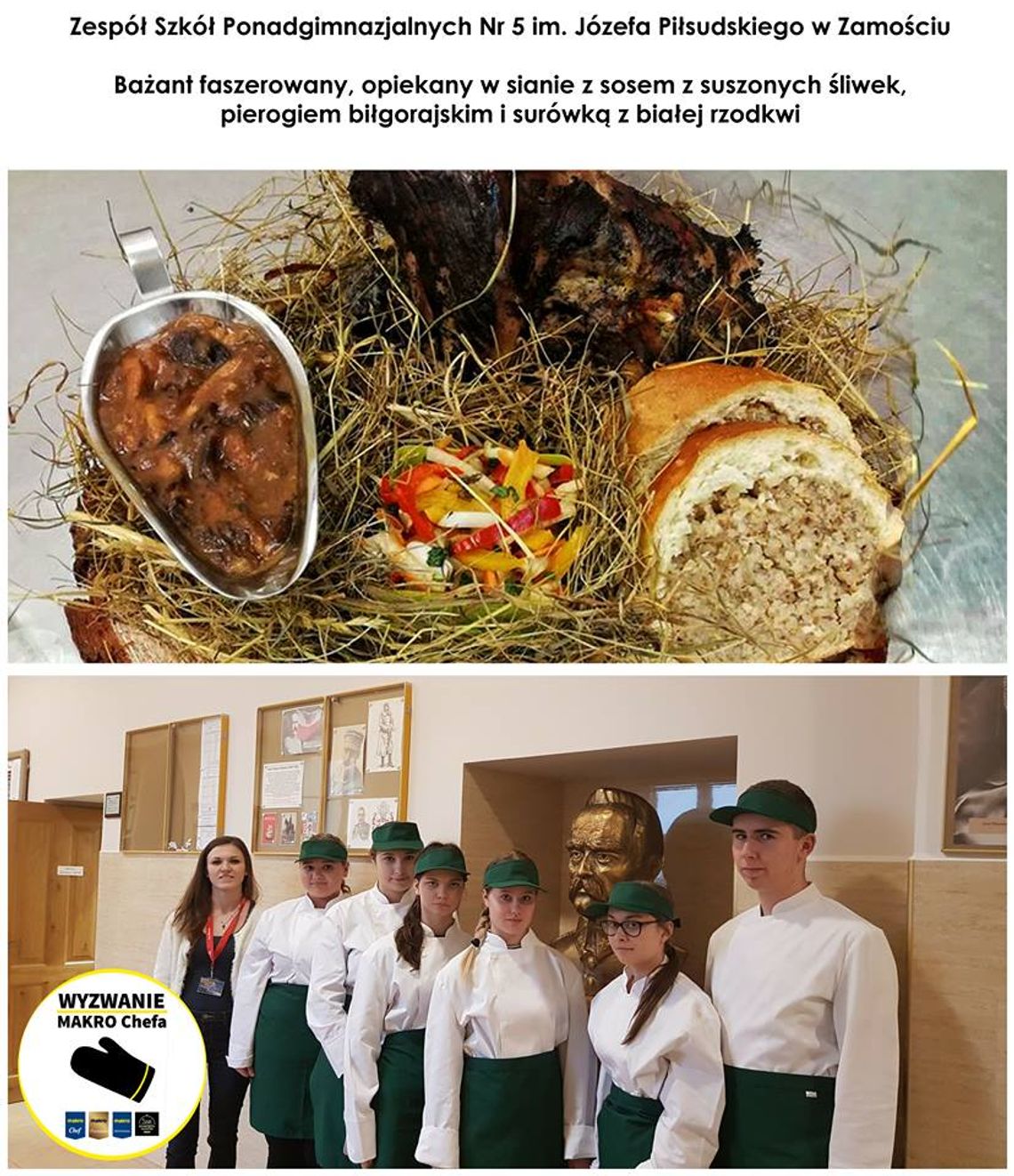 Zamość: Uczniowie Rolniczaka w finale konkursu Wyzwania Makro Chefa. Liczą na głosy