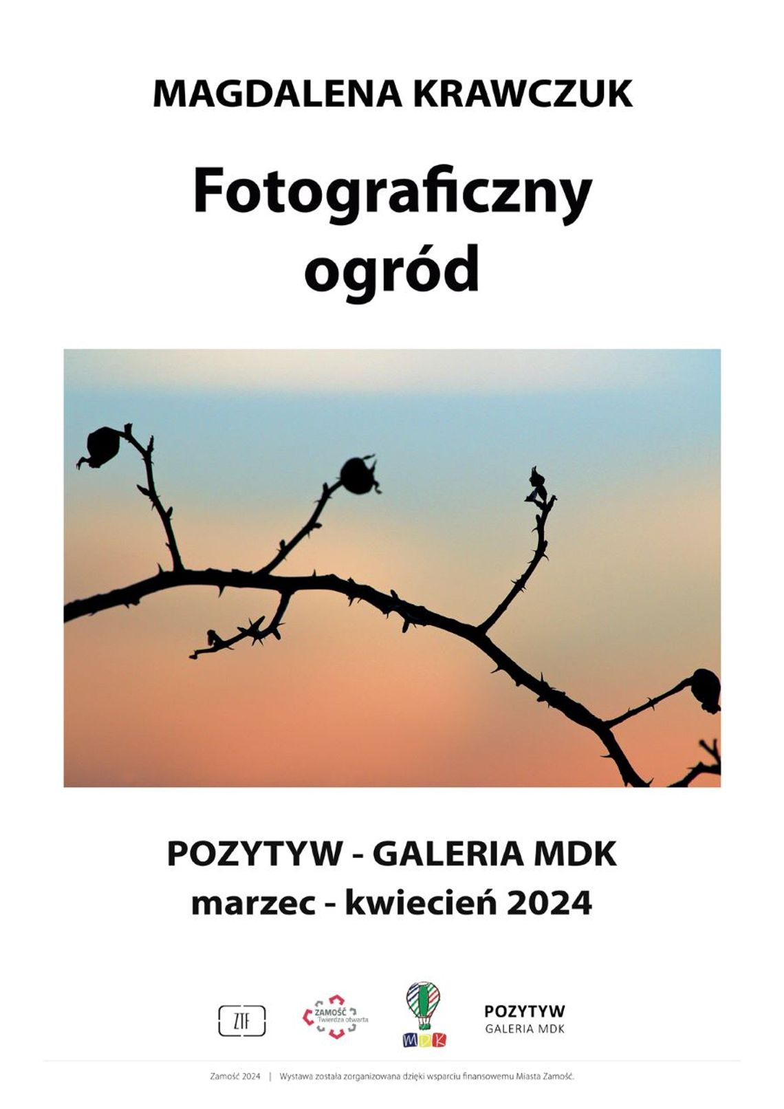 Do końca kwietnia w Galerii Pozytyw Młodzieżowy Dom Kultury w Zamościu oglądać można wystawę „Fotograficzny ogród” Magdaleny Krawczuk.