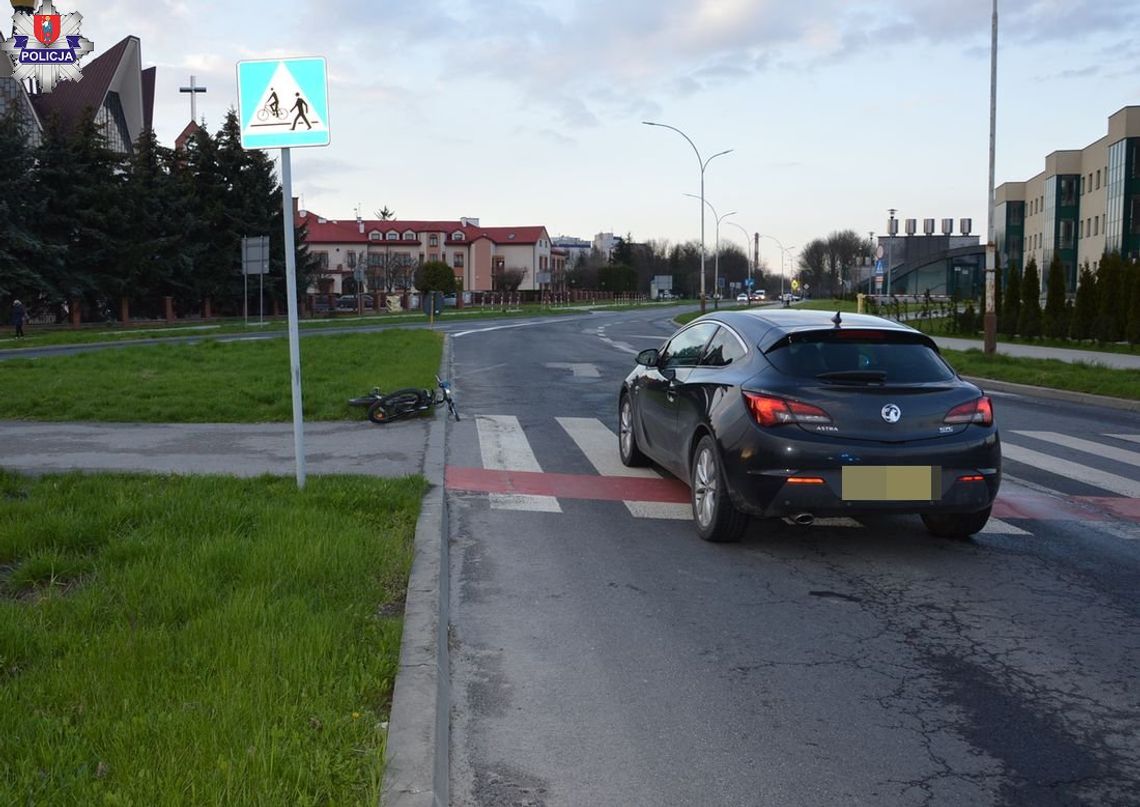 Zamość: Wypadek na przejeździe dla rowerów na ul. Wyszyńskiego