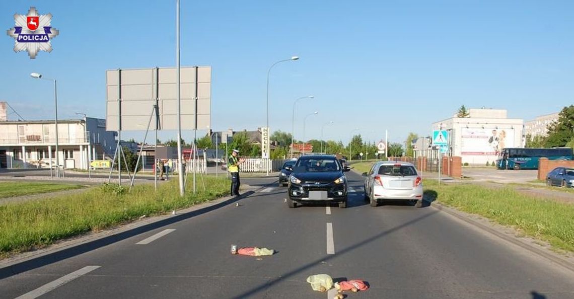 Zamość: Wypadek na ul. Sikorskiego. Hyundai potrącił 19-latka