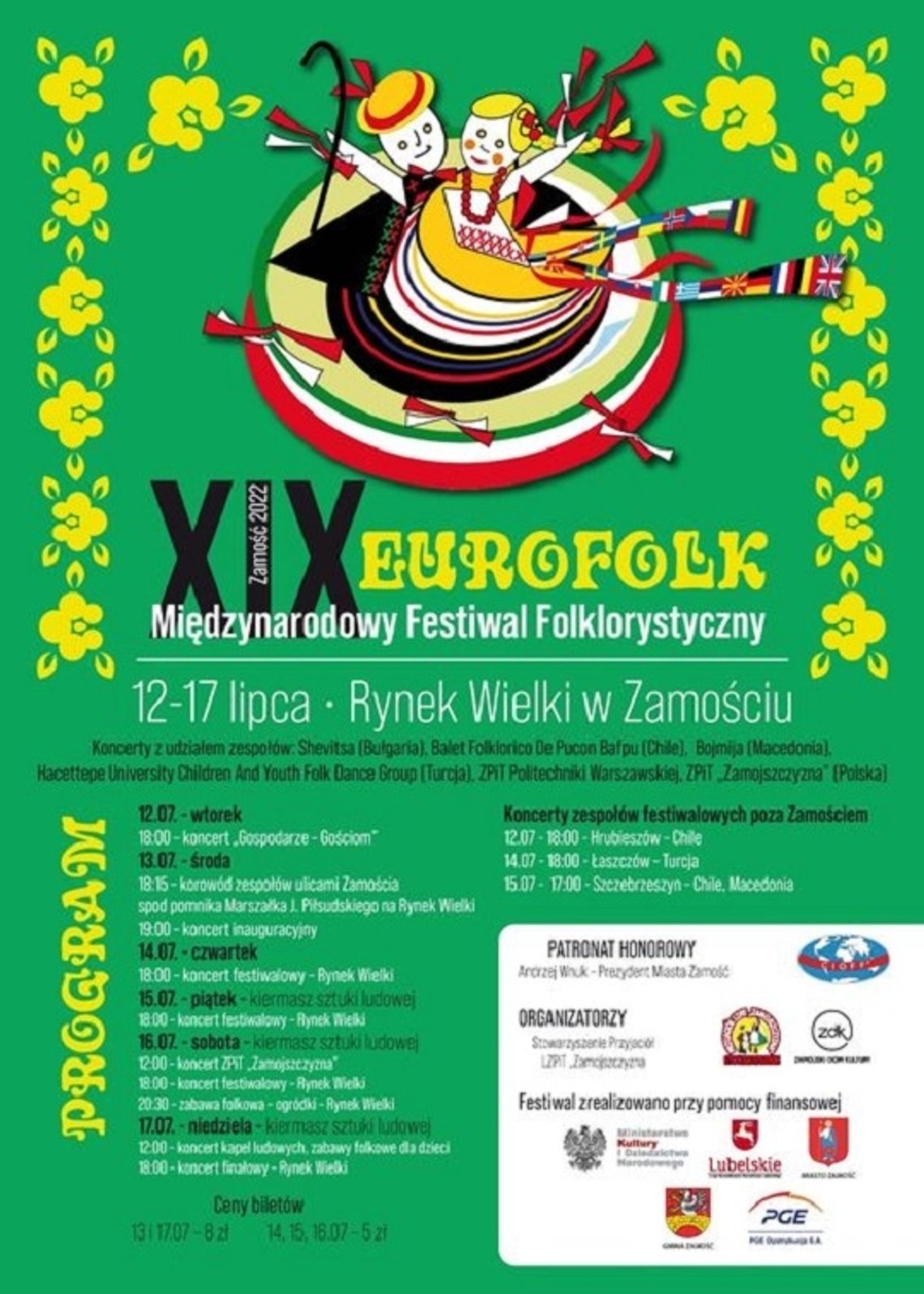 Zamość: Za chwilę Międzynarodowy Festiwal Folklorystyczny EUROFOLK! [PROGRAM]