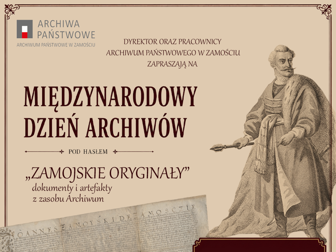 Zamość: Zamojskie oryginały. To będzie gratka dla pasjonatów historii Archiwum Państwowe w Zamościu zaprasza 9 czerwca w godz. 12-18 na Międzynarodowy Dzień Archiwów.