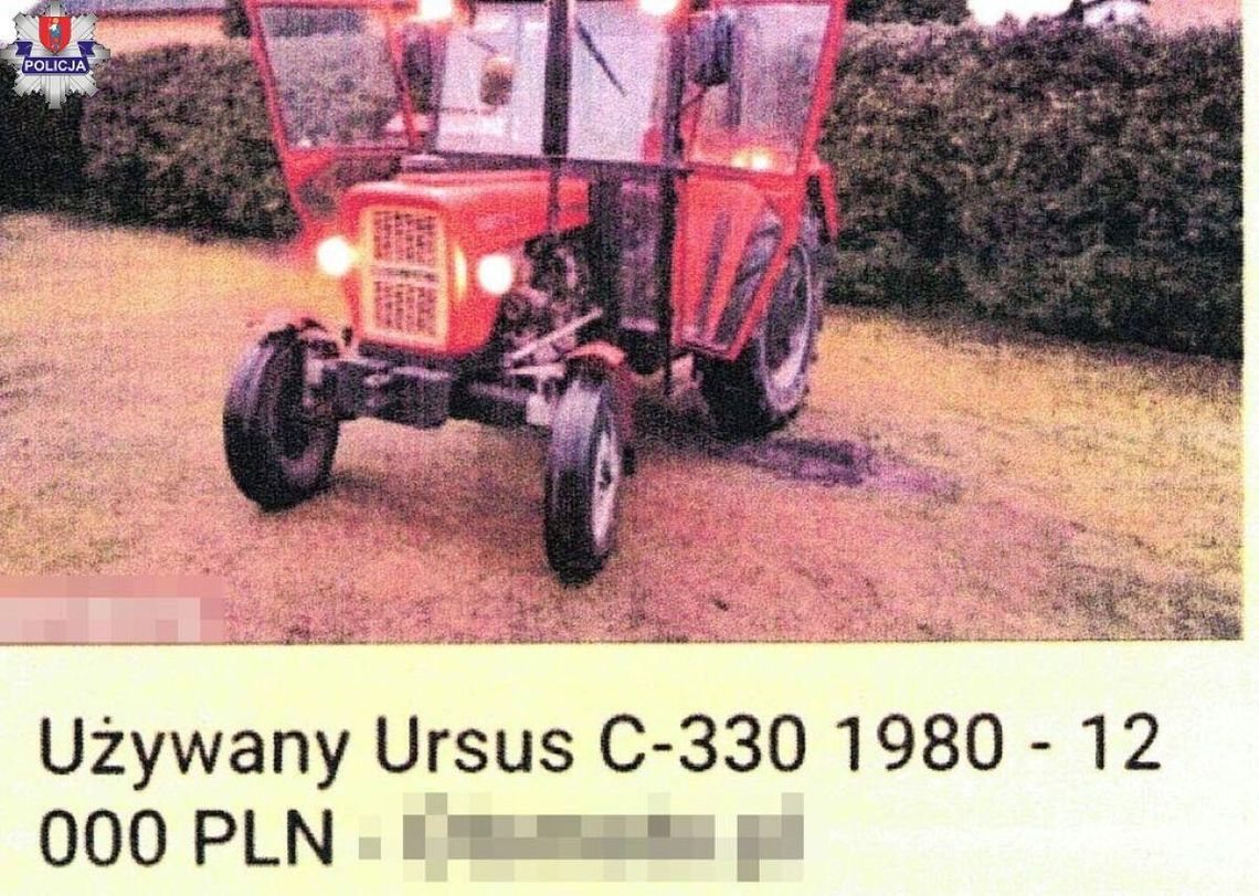 Mieszkaniec powiatu zamojskiego przez Internet kupował ciągnik rolniczy. Został oszukany.