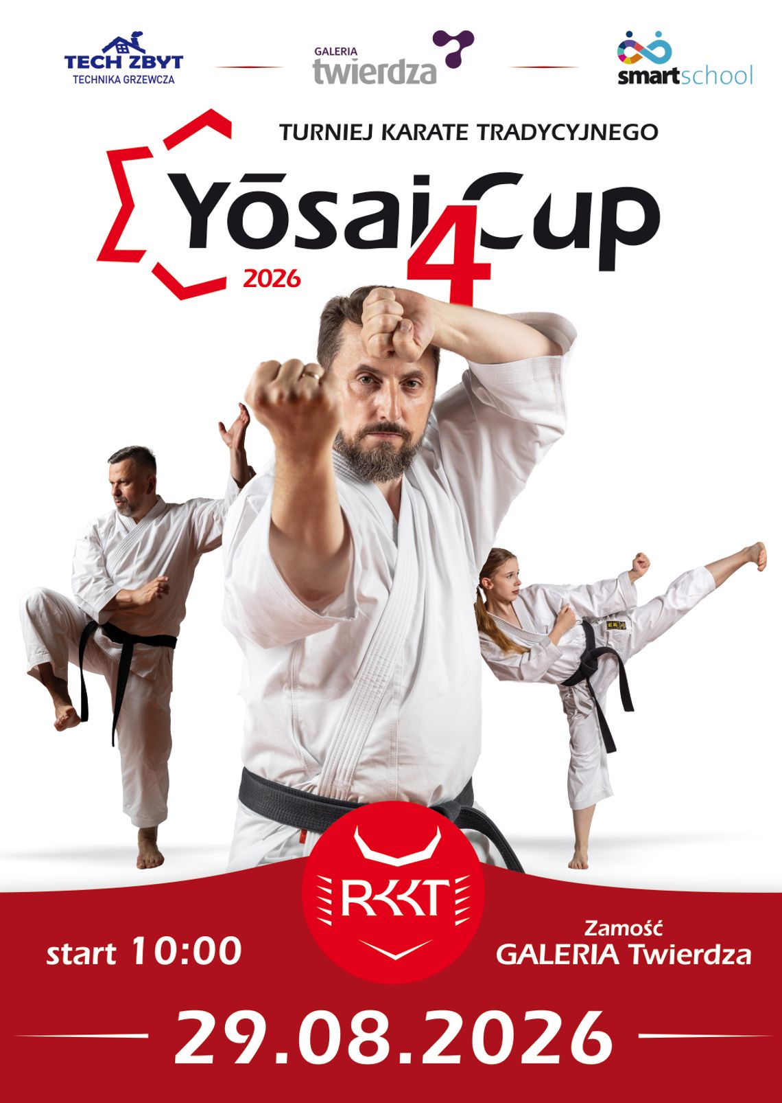 Roztoczański Klub Karate Tradycyjnego zaprasza kluby, zawodników, trenerów, rodziny oraz wszystkich miłośników karate na IV Turniej Karate Tradycyjnego Yōsai Cup 2026!