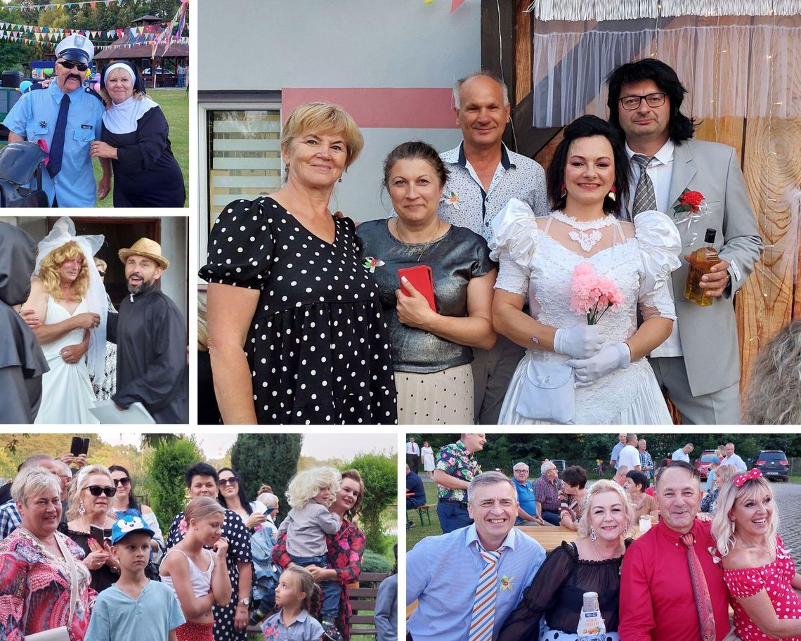 Towarzysze węzłem małżeńskim połączeni. Wesele w stylu PRL-u odbyło się 9 sierpnia w Michalowie (gm. Sułów).