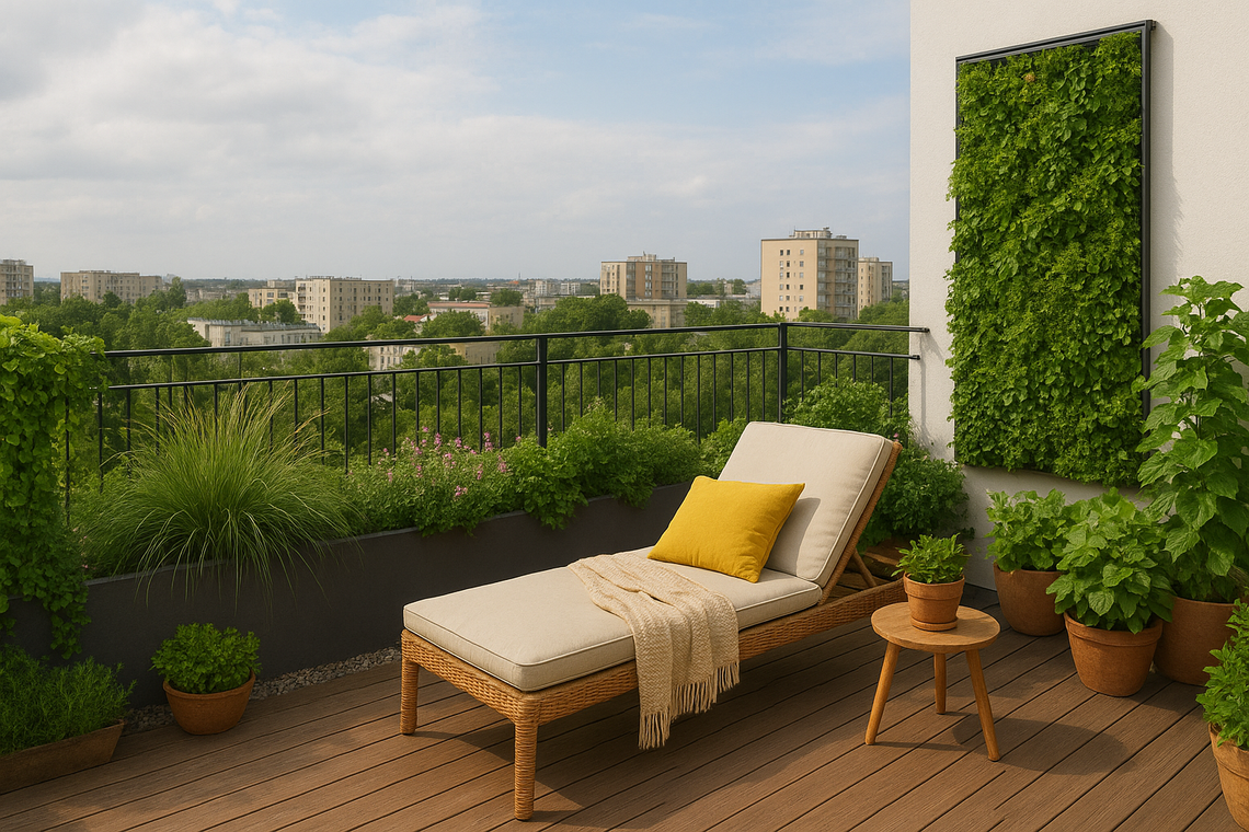 Zielony azyl w centrum Zamościa – jak stworzyć ogród na balkonie lub dachu?