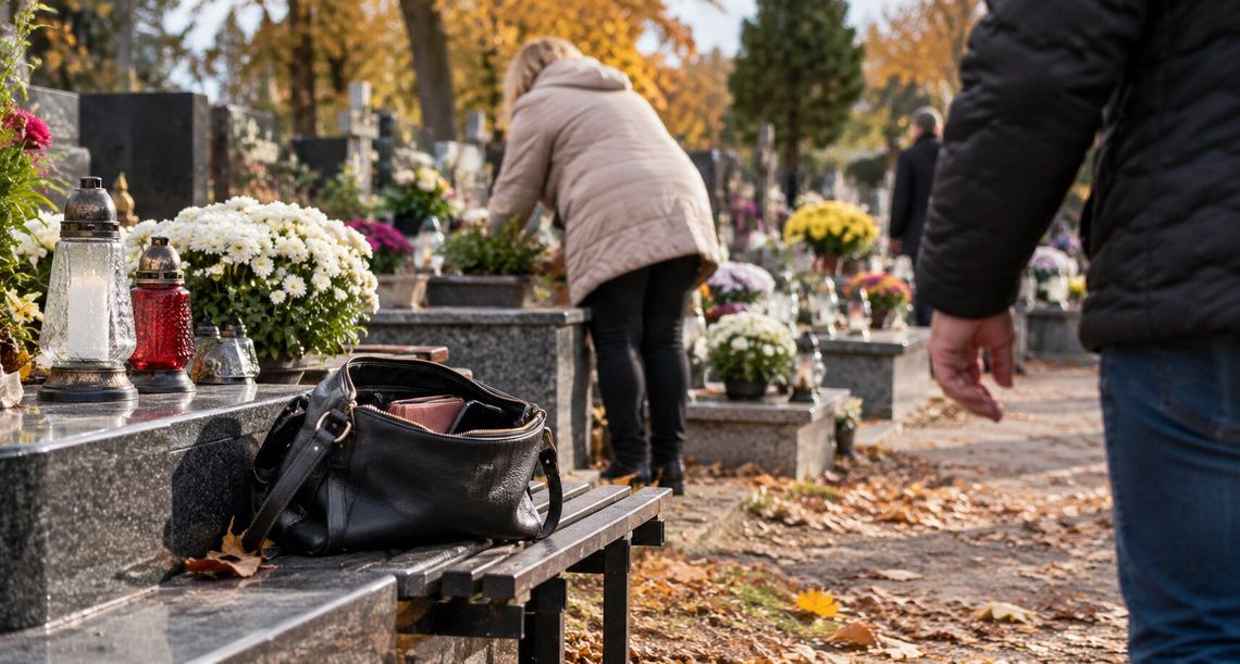 Złodziejowi wystarczy chwila. Policja ostrzega przed kradzieżami na cmentarzach Policja radzi, aby na cmentarz nie zabierać dużych sum pieniędzy ani niepotrzebnych wartościowych przedmiotów.