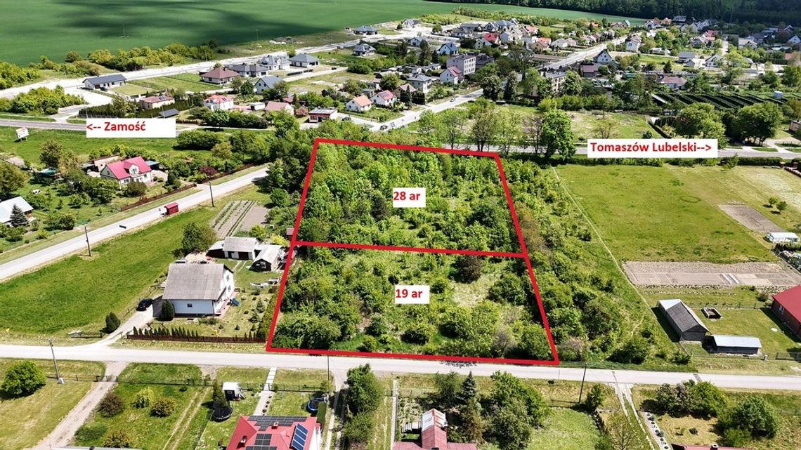 Działka budowlana 19 i 28 ar Tarnawatka-Tartak