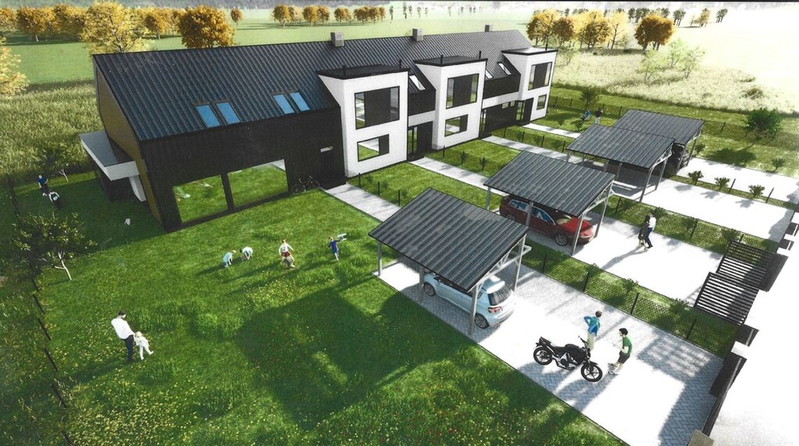 Lipsko k. Zamościa - Domy w zabudowie szeregowej