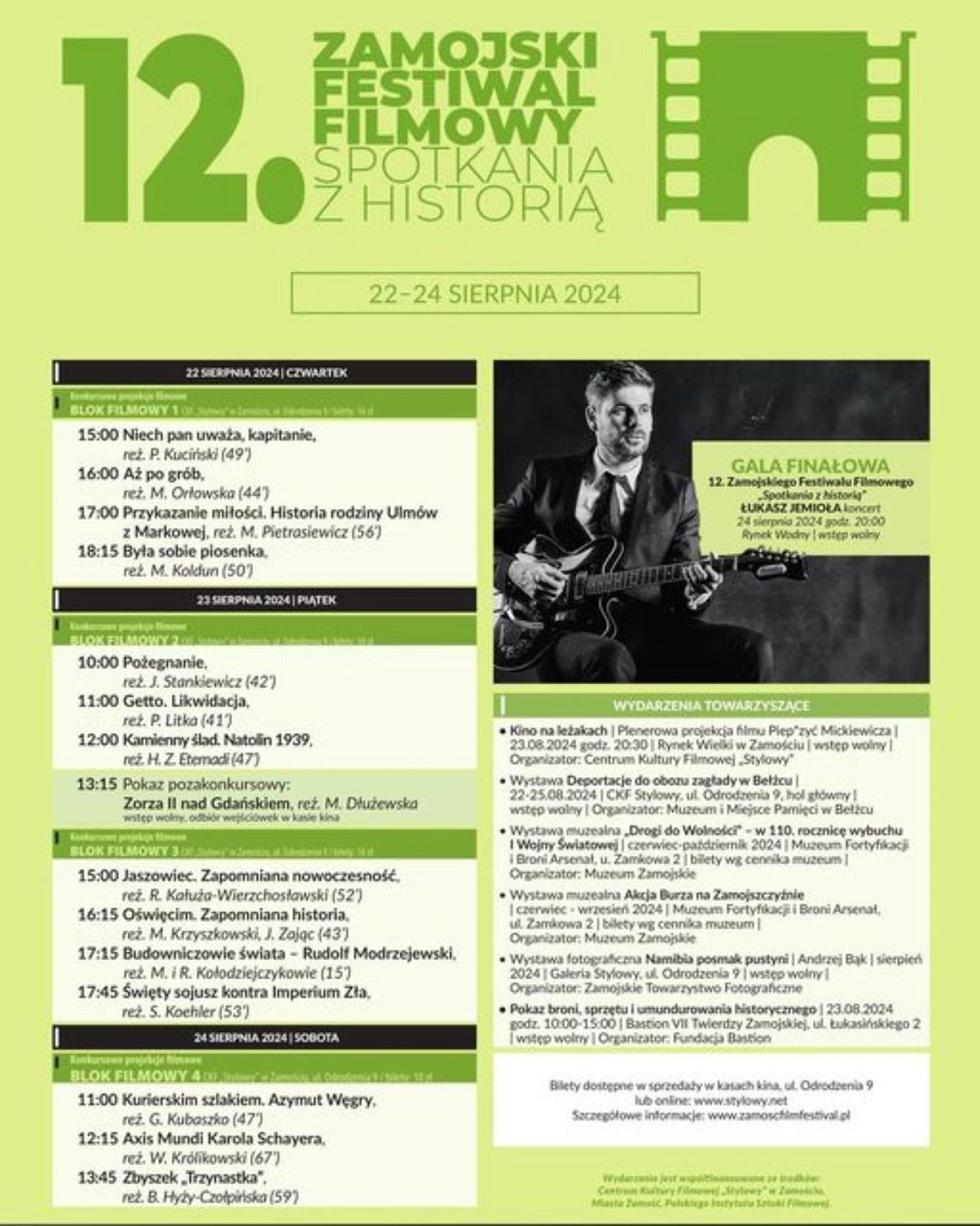 12. Zamojski Festiwal Filmowy „Spotkania z historią” 12. Zamojski Festiwal Filmowy „Spotkania z historią”