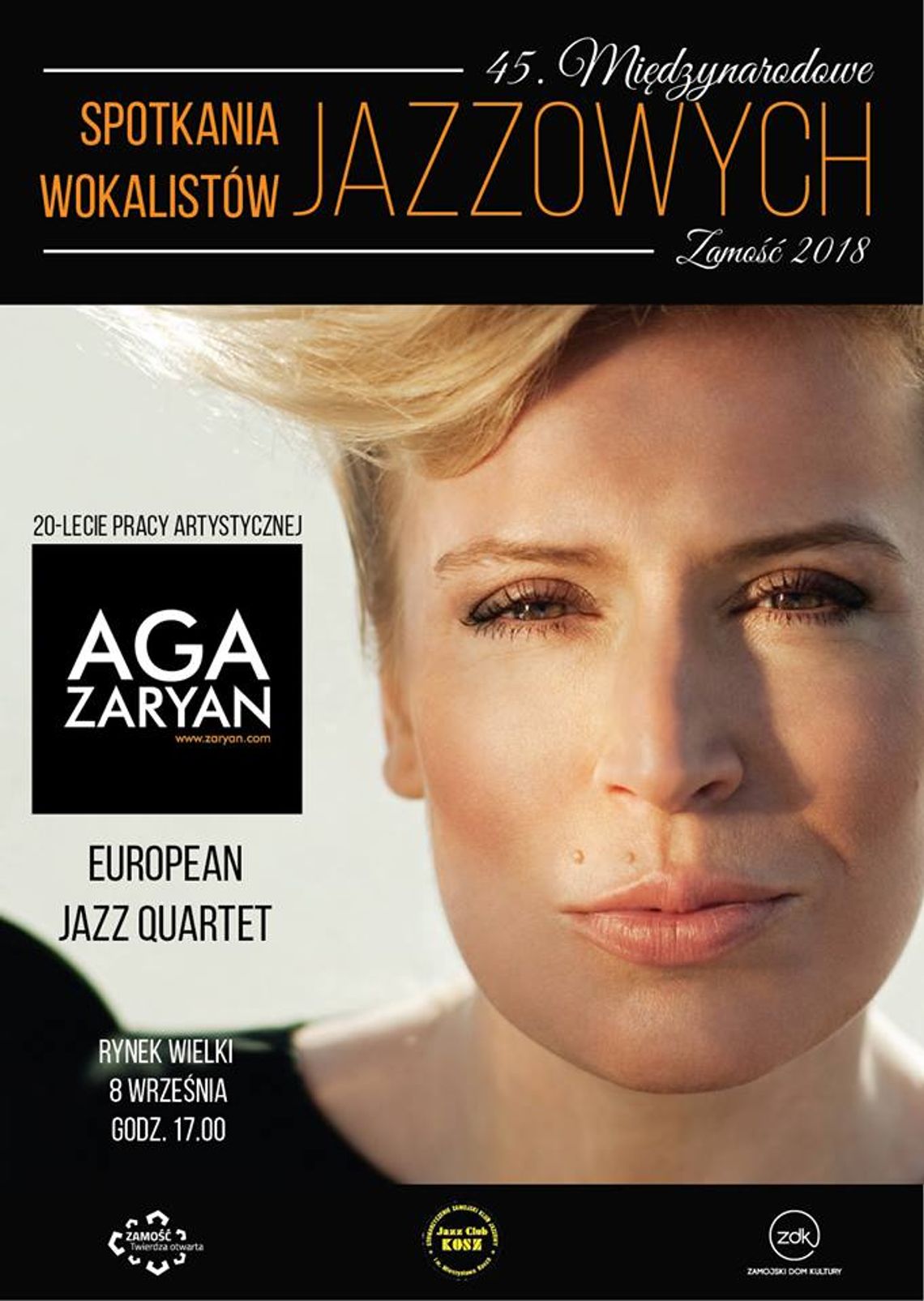 Aga Zaryan wystąpi na Międzynarodowych Spotkaniach Wokalistów Jazzowych - Zamość 2018