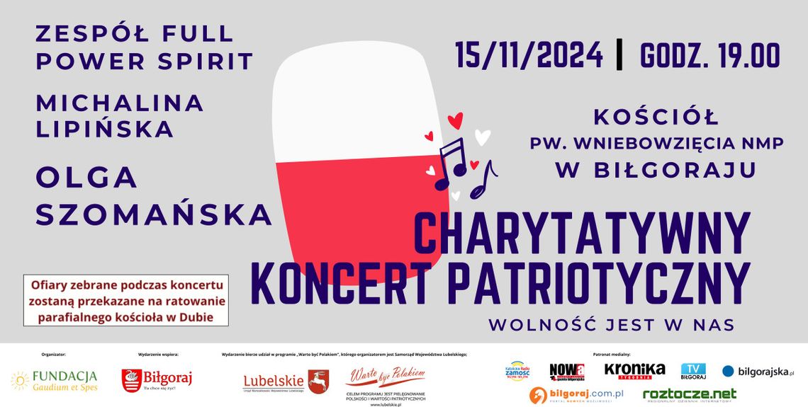 Biłgoraj: Charytatywny Koncert Patriotyczny