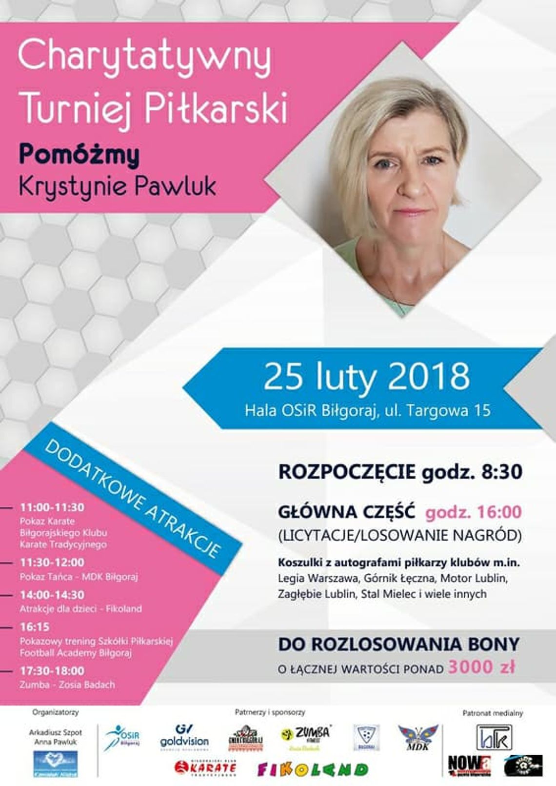 Biłgoraj: Charytatywny turniej dla Krystyny Pawluk w OSiR