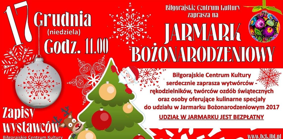 Biłgoraj: Jarmark bożonarodzeniowy przy BCK