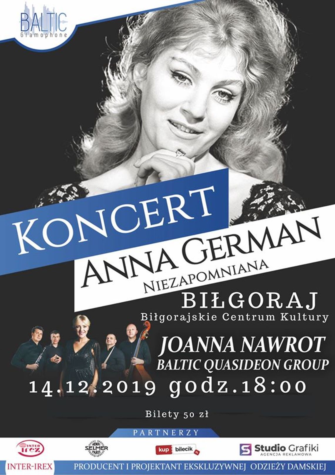 Biłgoraj: Koncert piosenek Anny German w BCK