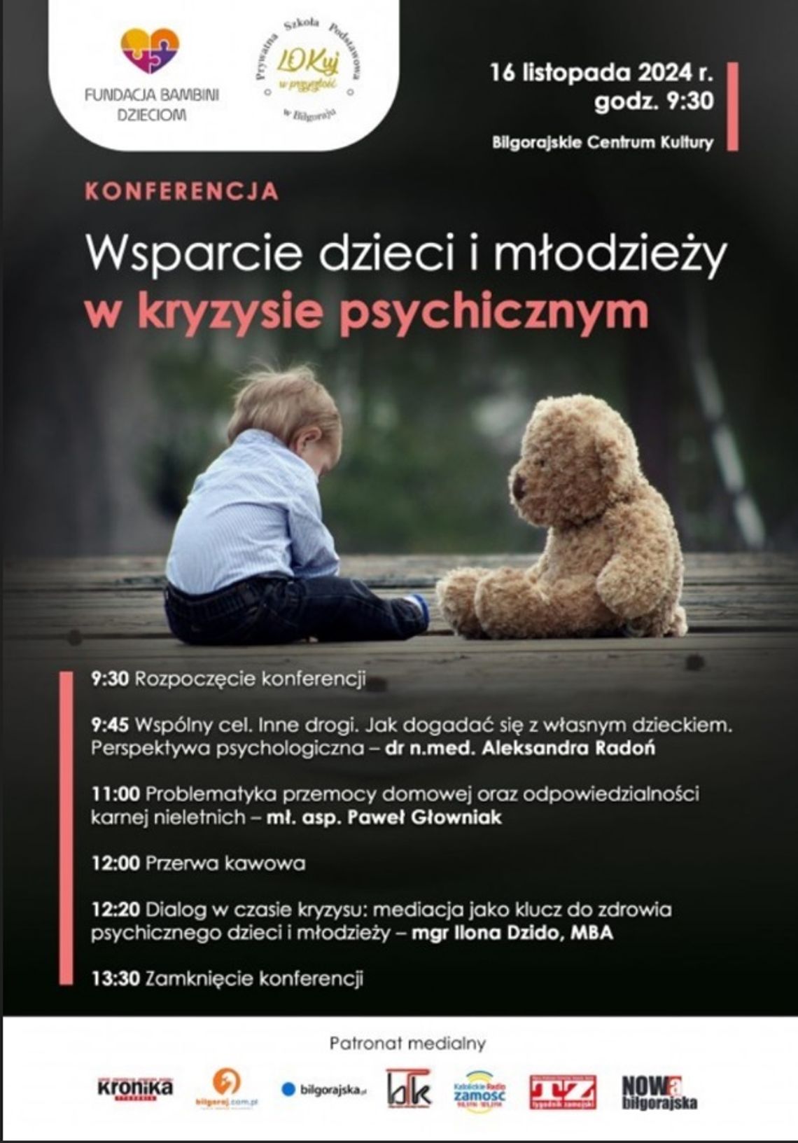 Biłgoraj: Konferencja "Wsparcie dzieci i młodzieży w kryzysie psychicznym"