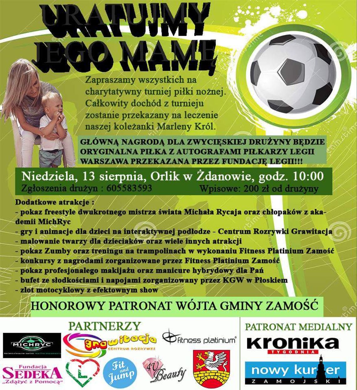 Charytatywny turniej piłkarski dla Marleny Król w Żdanowie